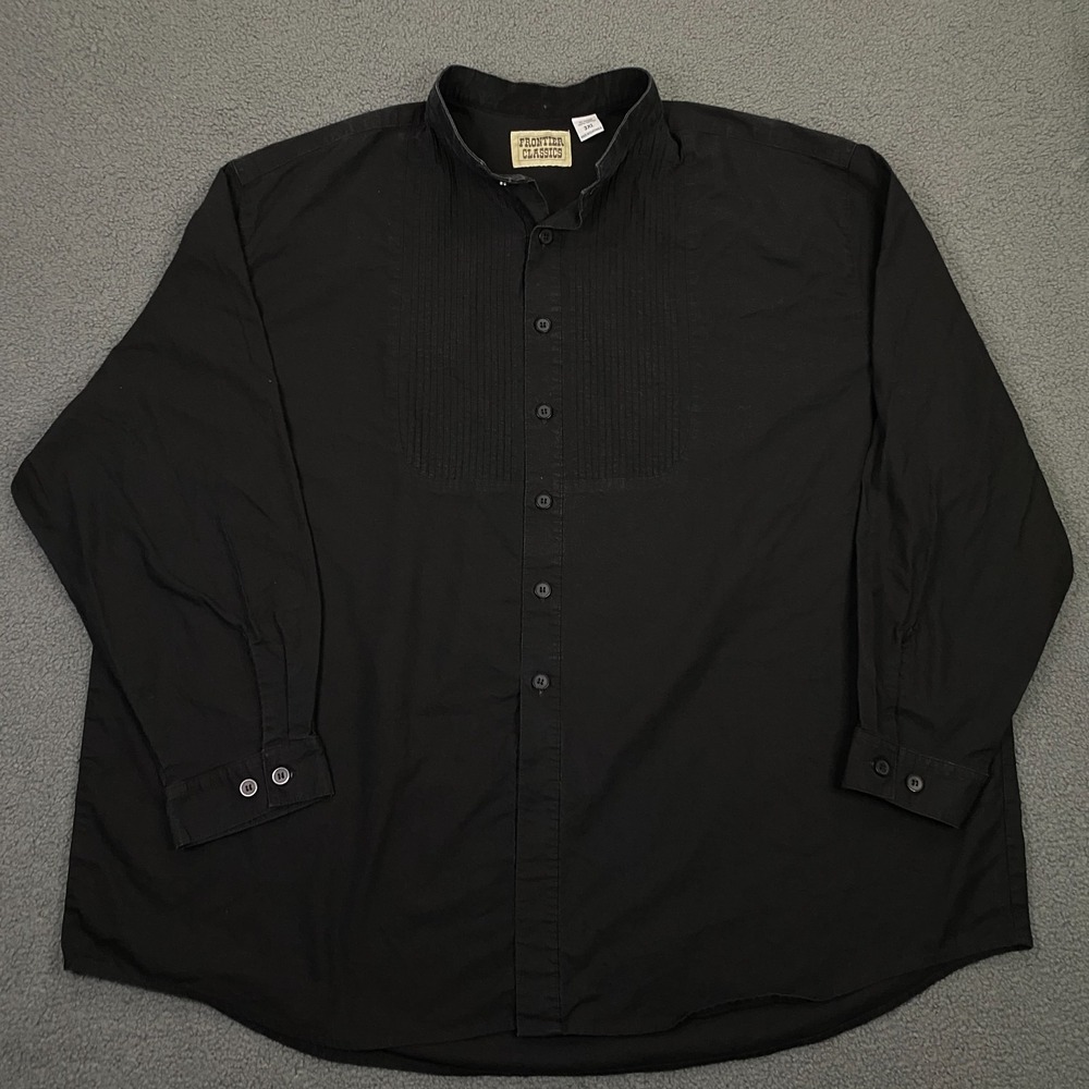 Frontier Classics Shirt Men 3XL Black Old West Gambler Costume Victorian Pioneer